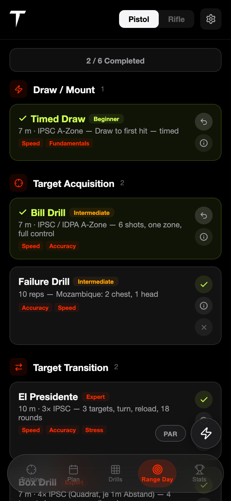 Dead Trigger — Range Day screen